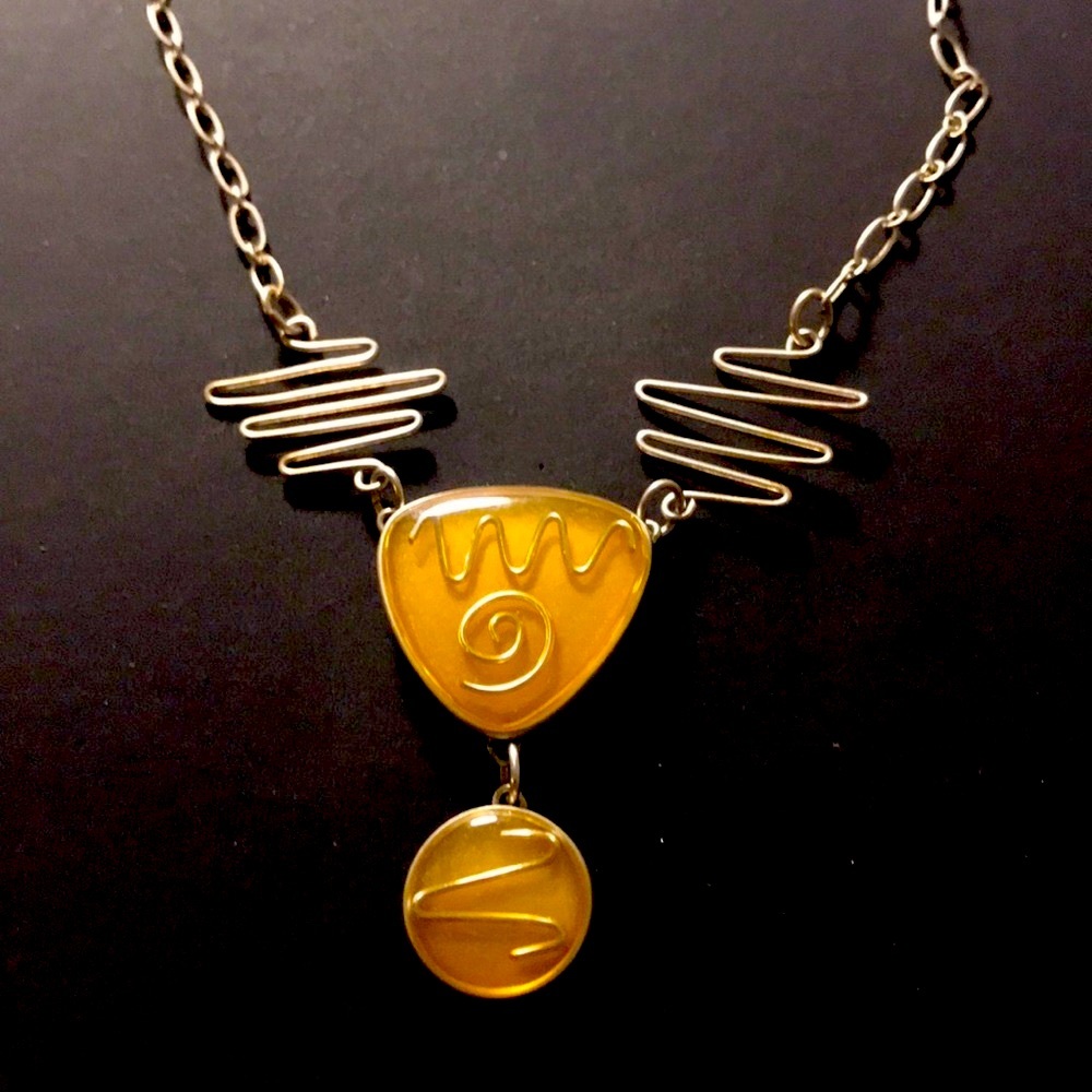 Yellow Abstract Necklace